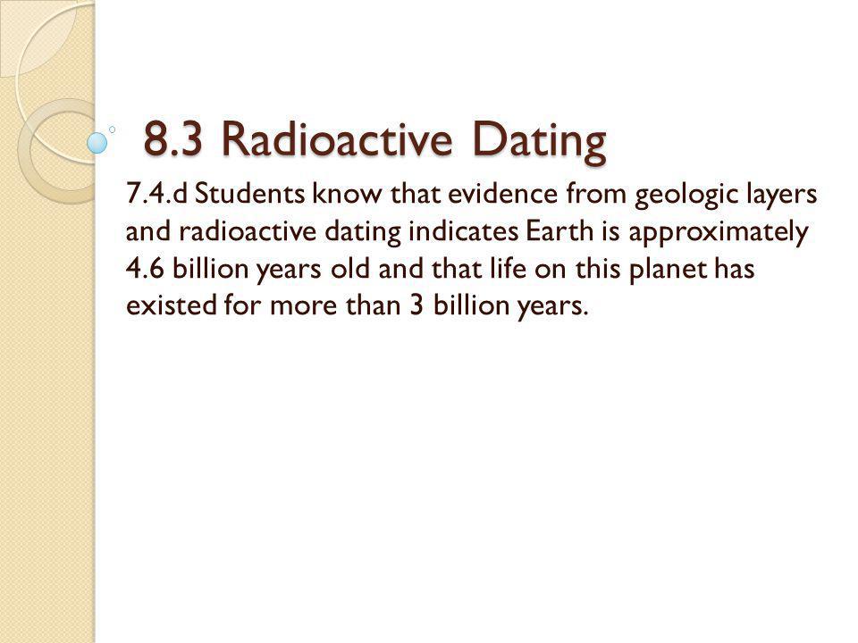 radiometric dating indicates that earth is approximately ___________________ years old